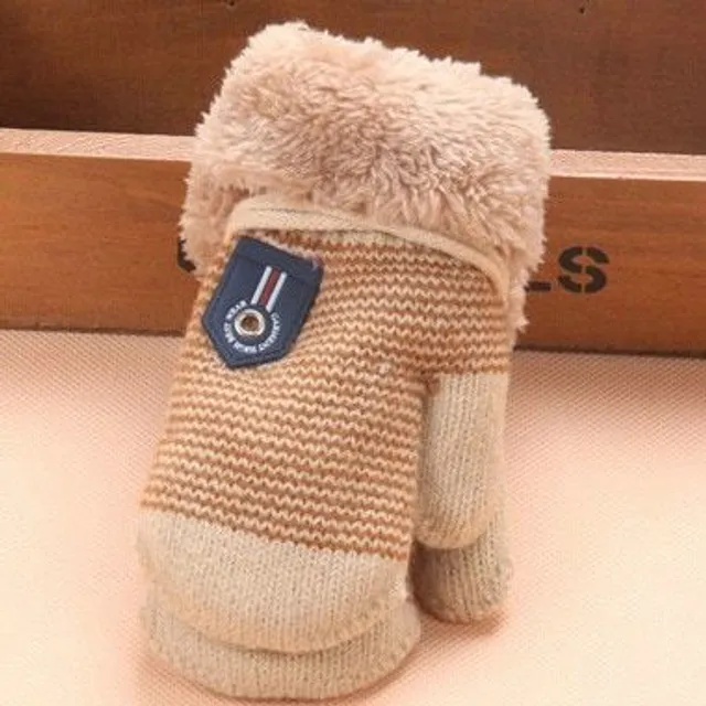 Detské pletené rukavice palčiaky