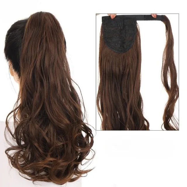 Women's long synthetic hair extensions for thickening hair