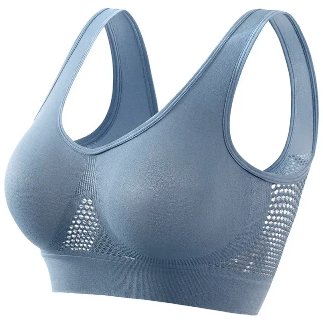 Women's breathable sports bra push-up without bones and pads