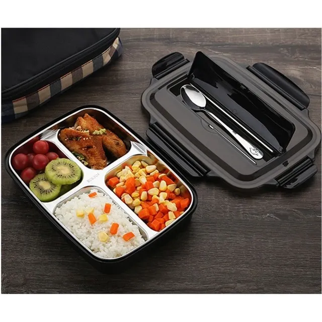 Set bento box cu tacâmuri 3 piese