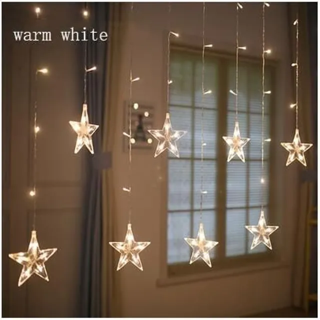 Christmas LED light chain with stars