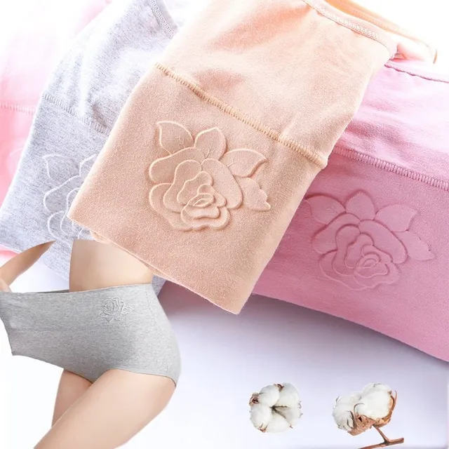 Cotton soft elastic panties with high waist