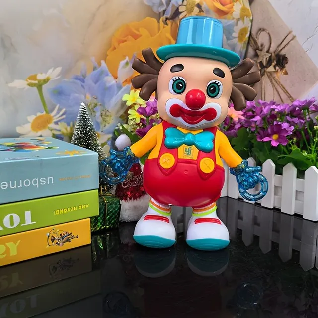 Toy: dancing clown car with light and sound