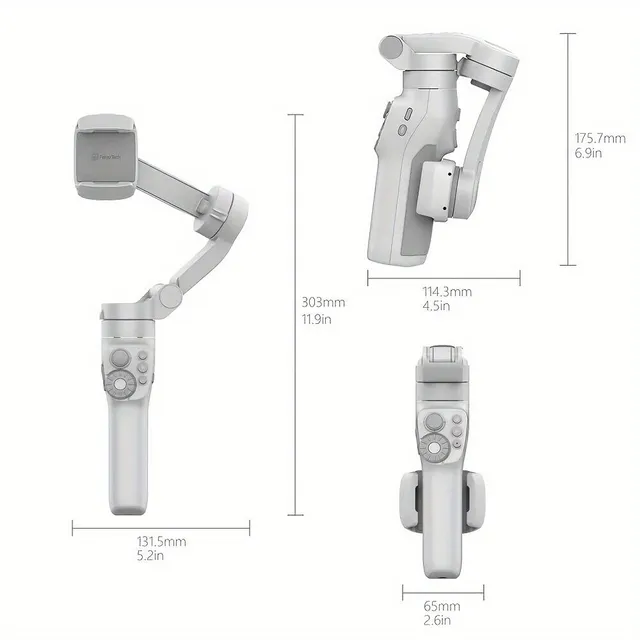 3-axis mobile stabilization device with AI face tracking - Gimbal for smartphone