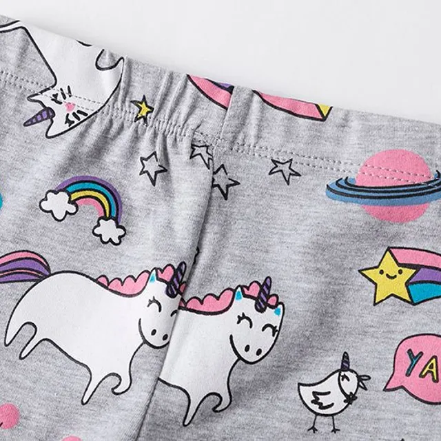 Girls cute unicorn leggings with unicorns