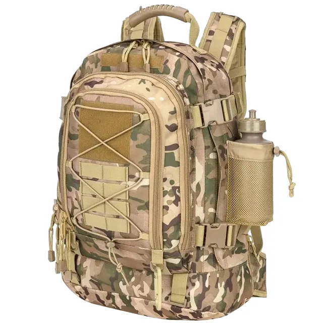 Rucsac tactic militar Rucsac de camping Rucsac de mare capacitate Rucsac turistic cu mai multe buzunare 65 l Rezistent la apă 53 x 38 x 33 cm Model camuflaj