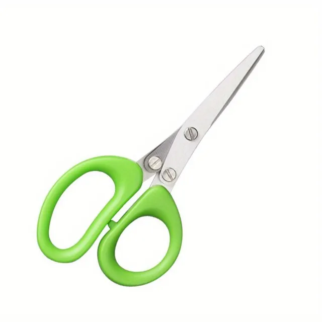 Herb scissors with 5 blades - multifunctional kitchen scissors for vegetables, algae and spices