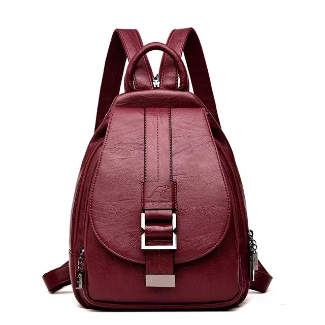 Women's leather backpack E789