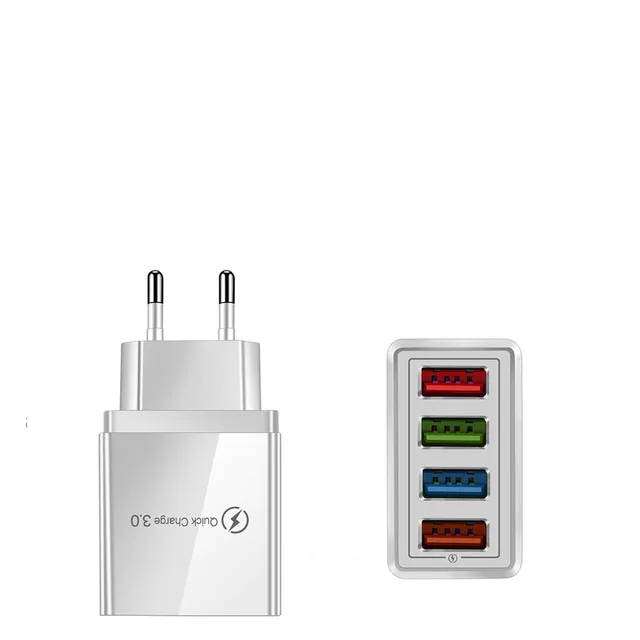 Rýchlonabíjací adaptér USB so štyrmi slotmi