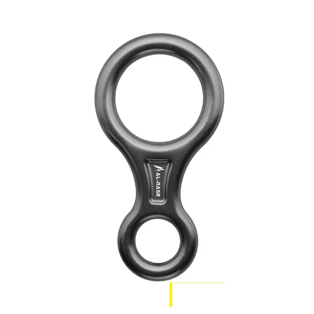 Climbing eight with carabiner for rappelling and descent (35 kN)