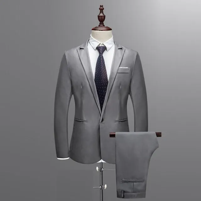 Men's slim fit suit in different colours - set of trousers, jacket and waistcoat