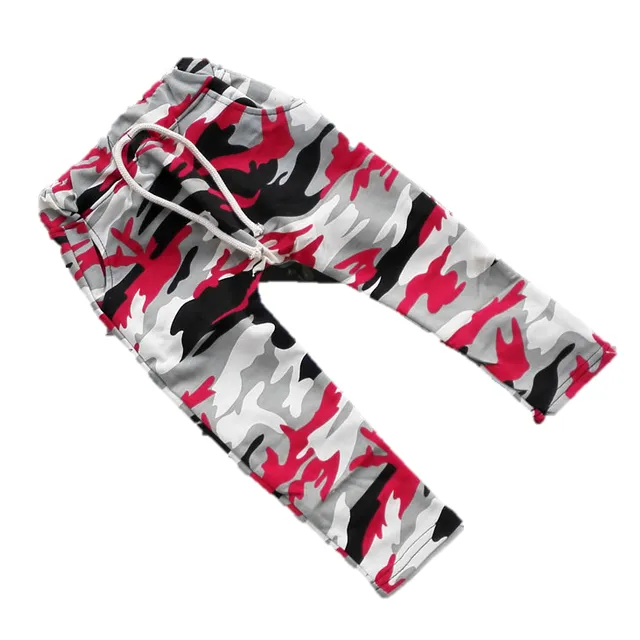 Boys sweatpants with military pattern - 5 colours red 2T