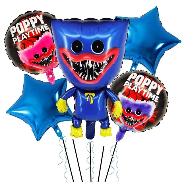 Imprezowy zestaw balonów urodzinowych Poppy Play Time Huggy Wuggy
