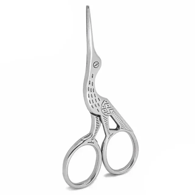 1 Pc Retro Scissors for embroidery and sewing of stainless steel in the shape of a crane