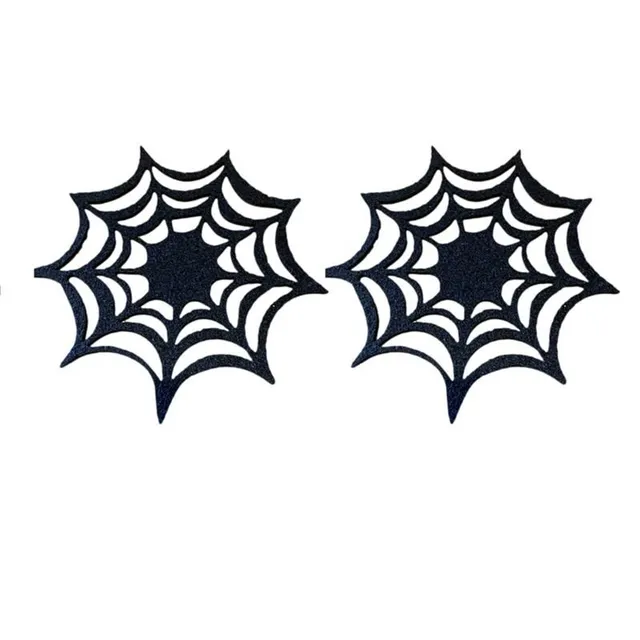 Trendy spider web coasters for Halloween - 6 pcs