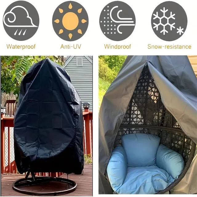 Durable protective cover for egg-shaped rocking chair - waterproof and windproof