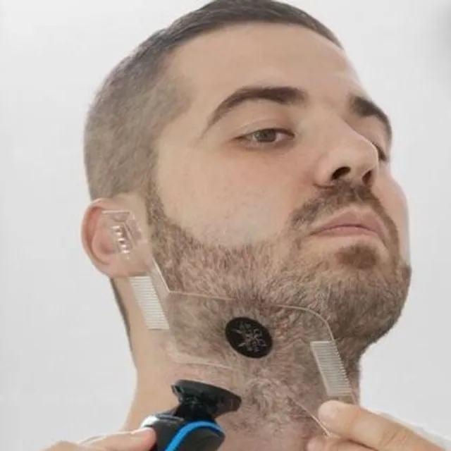 BST Shaving template with beard comb