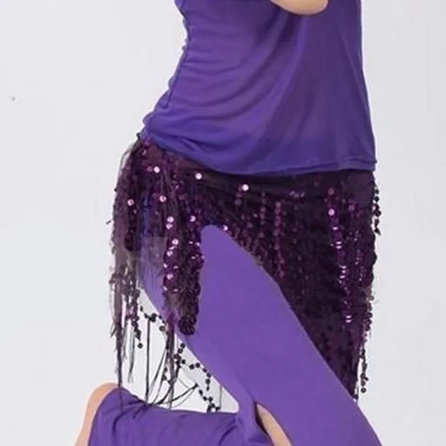 Belly dance scarf with glitter