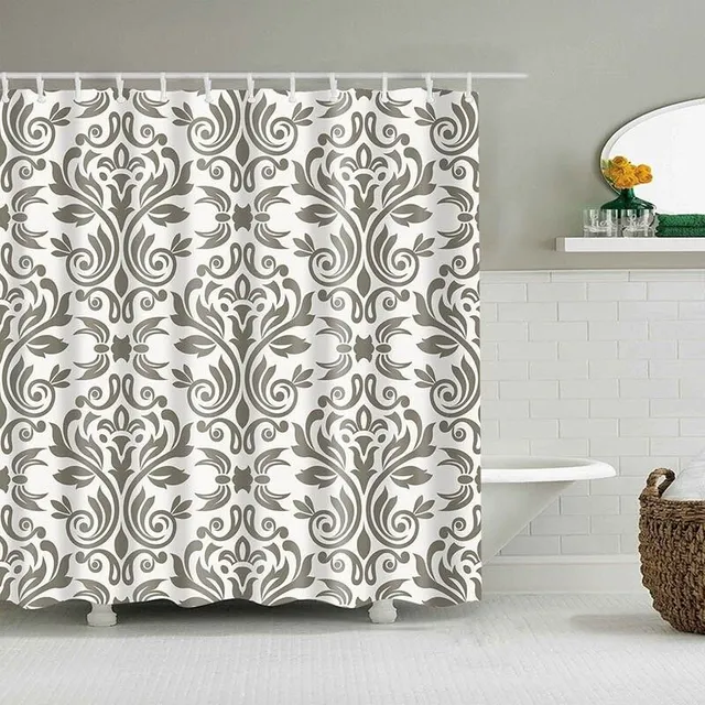 Shower curtain with ornament C23