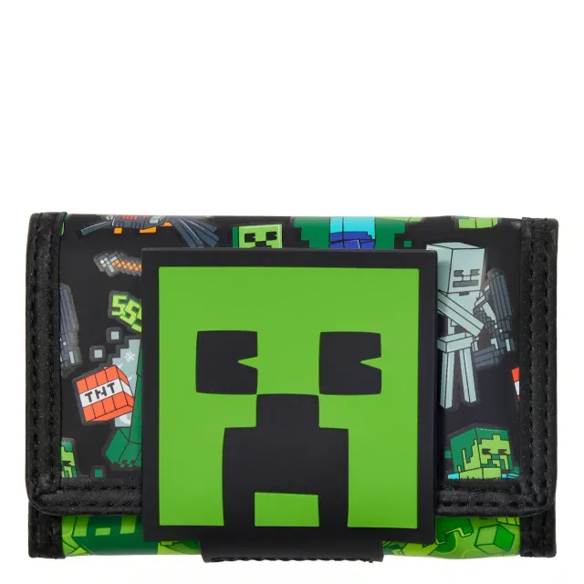 Stylish children's school supplies in the motifs of the popular game Minecraft