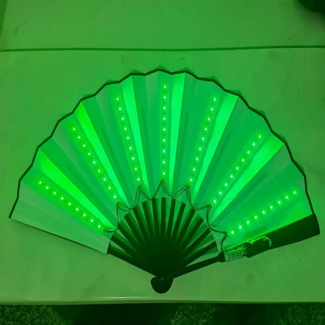 Skladný LED svíticí party vějíř