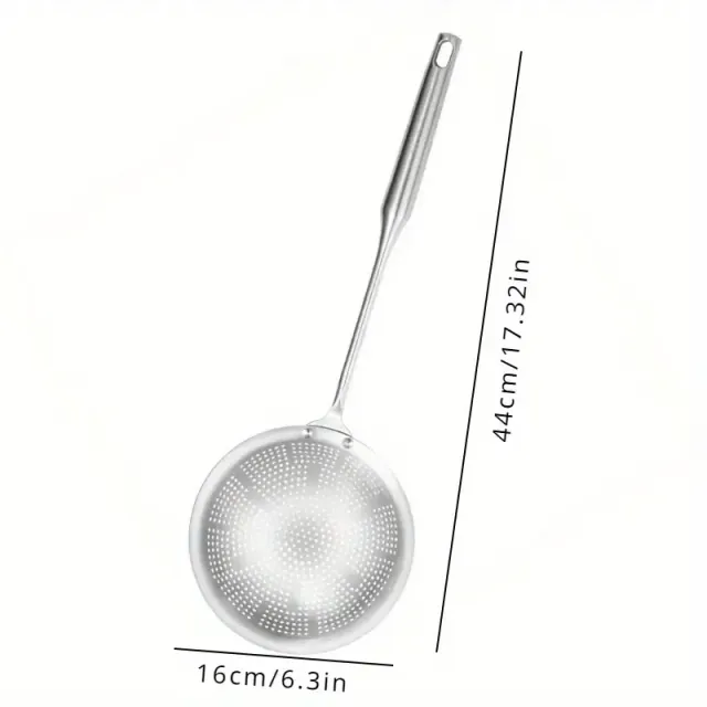 Ladle rezistentă din oțel inoxidabil cu mânere - ideală pentru prăjit și gătit