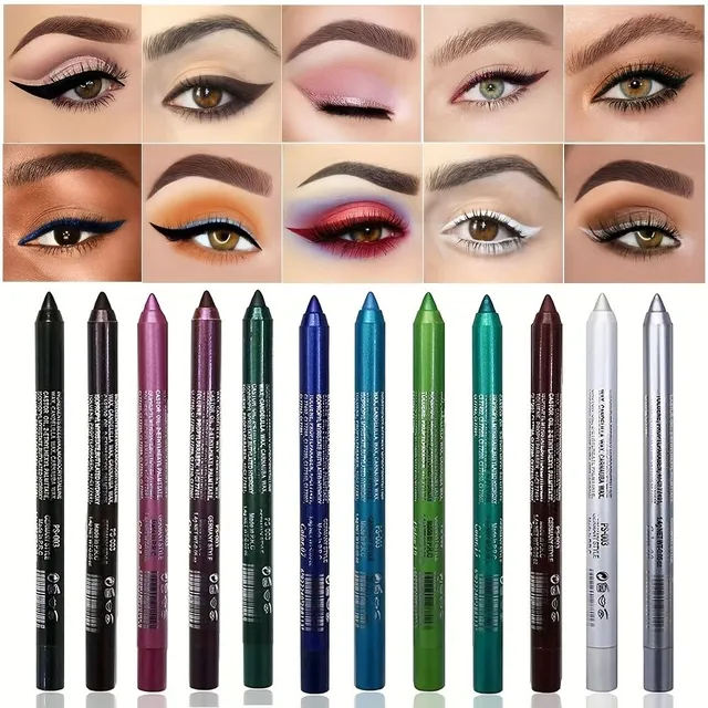 Waterproof pencil for coloured liners, shadows and lips - smudge-free