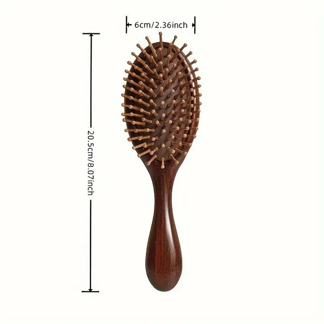 Silk-wood comb with 24 carat gold