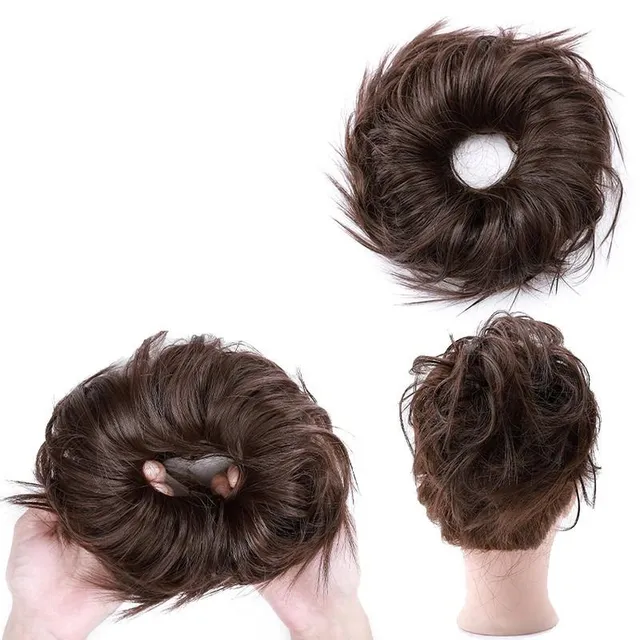 Postiche pour cheveux - chignon avec élastique