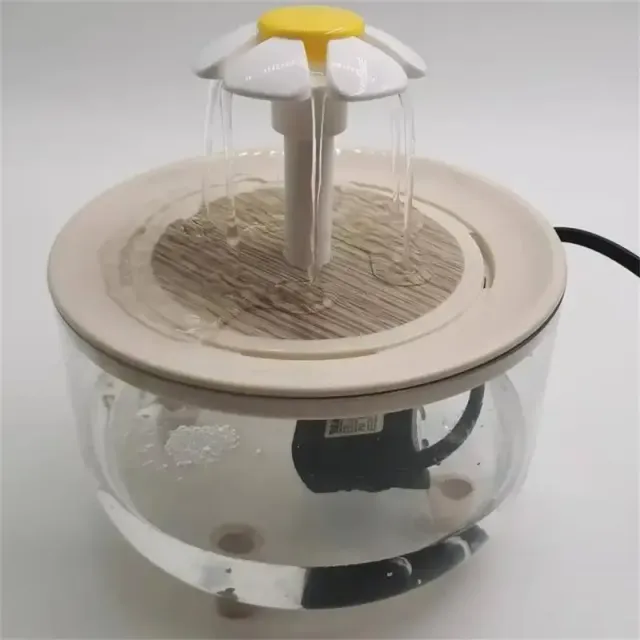 Automatic cat fountain for drinking with USB filter, electric, quiet bowl for drinking for pets