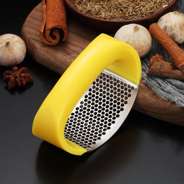 Stainless steel garlic press