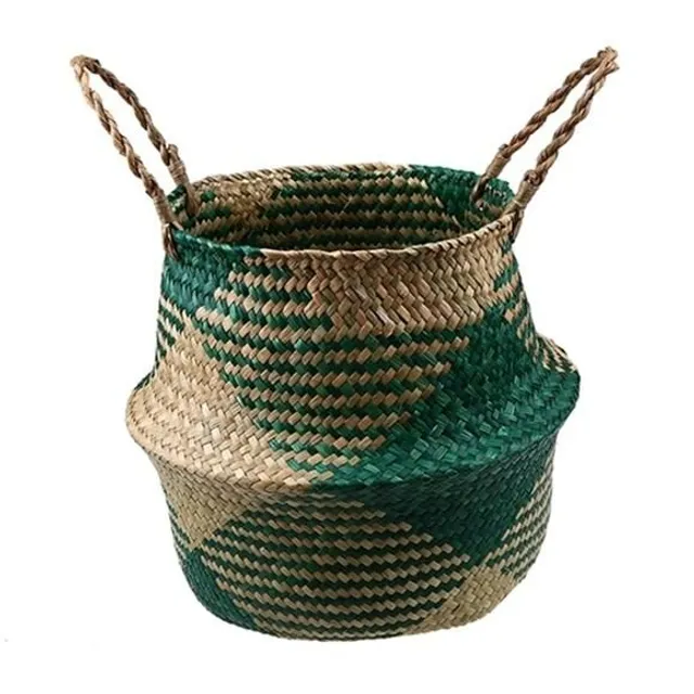 Rattan folding pot