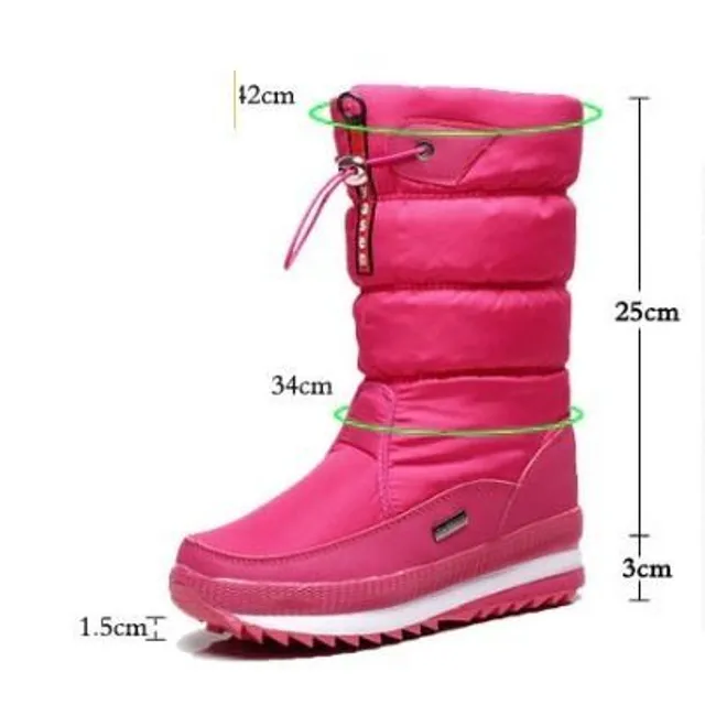 Bottes d'hiver luxueuses imperméables pour femmes