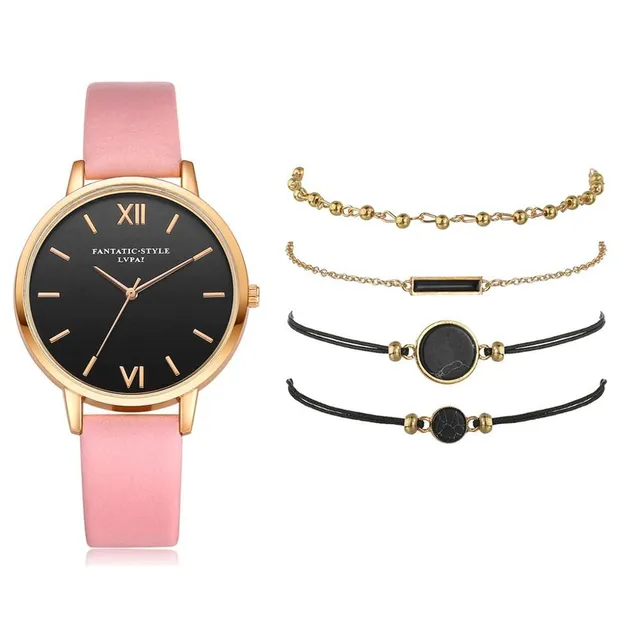Nádherný elegantní dámský set řetízků a hodinek  - více variant