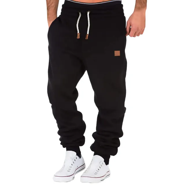 Warm winter men's pants with fleece material - comfortable sports pants for leisure