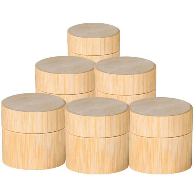 Natural bamboo containers for cosmetics