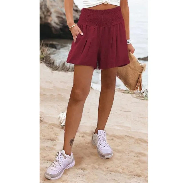 Women's Summer Breathable Shorts with High Waist and Fashion Colors