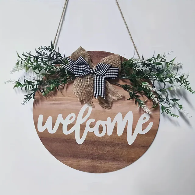 Wooden decorative wreath for home and garden