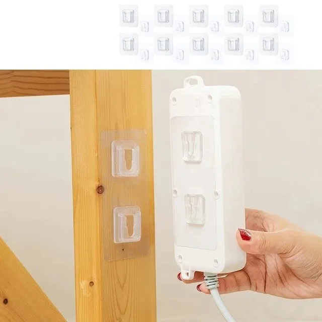 Adhesive holder on wall 10 pcs