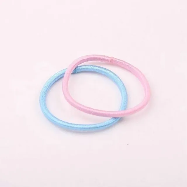 100pcs Cute elastic polyester hair rubber bands for children and girls - Colorful hair accessories