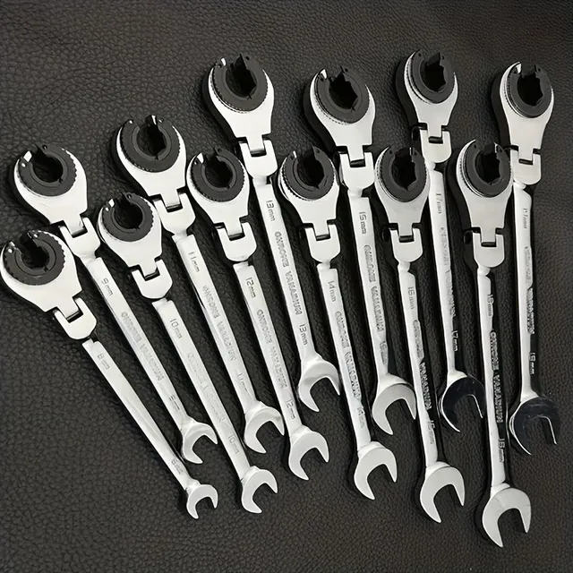 6pcs/set Ráčnový Key To Trucks Set Metric Keys to Trubs, Open Flexible Head 72 Tooths For Car Repairs Keys to Oil Manual Tools