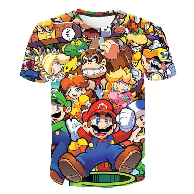 Tricou pentru copii cu design trendy cu Super Mario