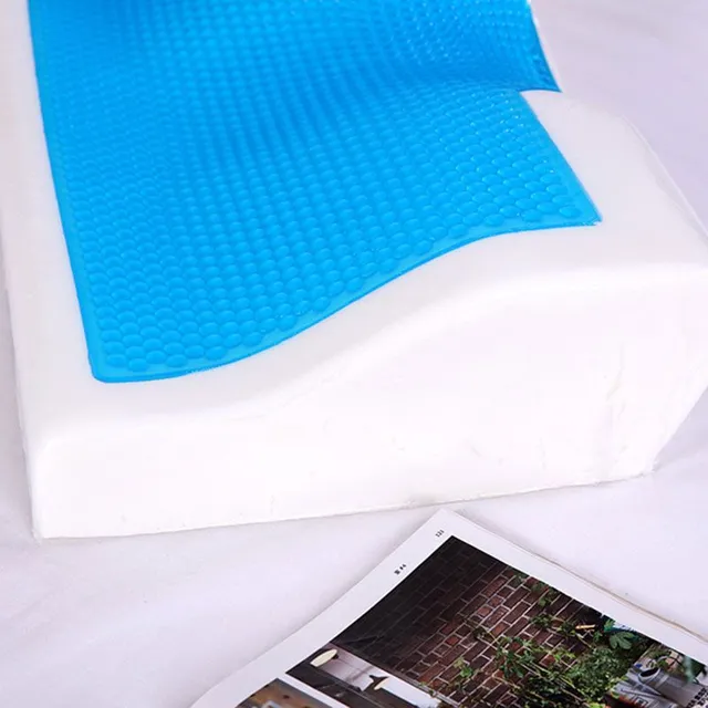 Medical orthopaedic pillow made of memory foam and cooling gel