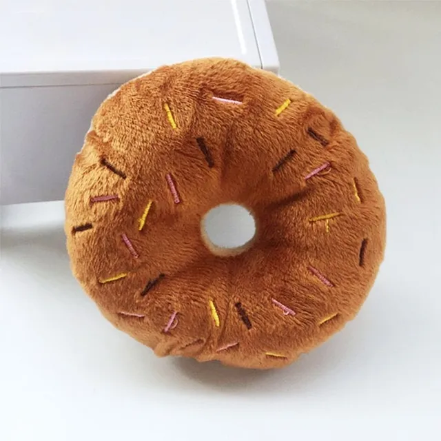Cute plush toy for dogs in the shape of a donut - several colour variants Emilia