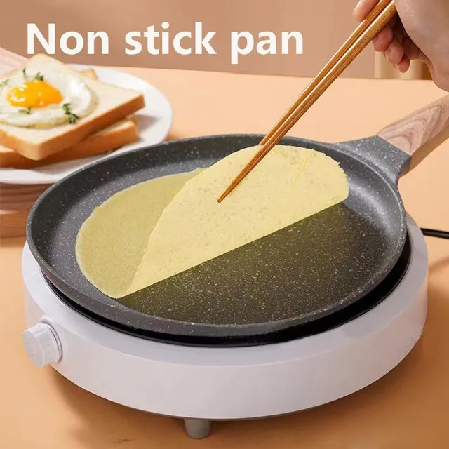 Pancake pancake pan - Non-sticky surface, Wooden handle, Suitable for induction