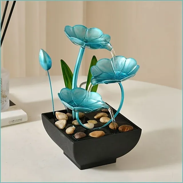 1pc Decorative fountain of metal - modern design, sound water for relaxation - office or living room decoration