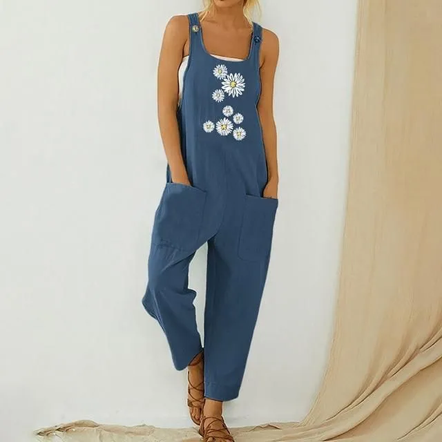 Ladies summer jumpsuit with pattern