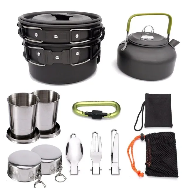 Set ustensile de camping 10 piese