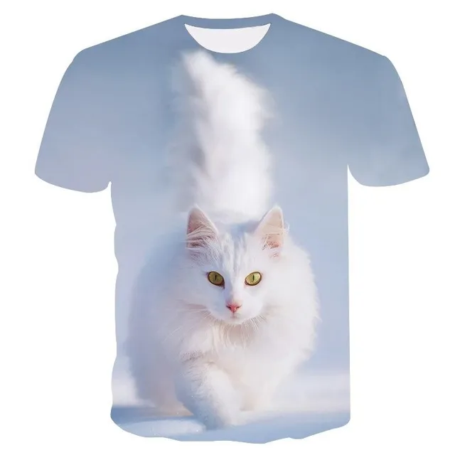 Children's T-shirt with cat B1503