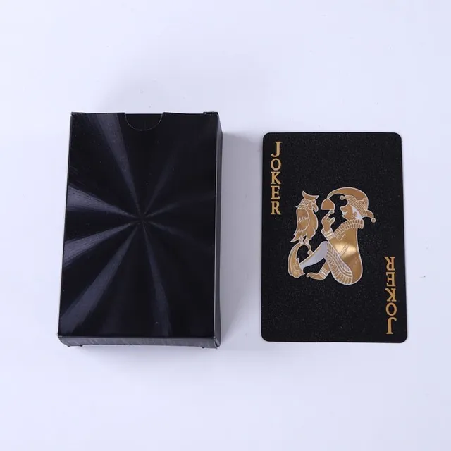 Waterproof gold plastic poker cards